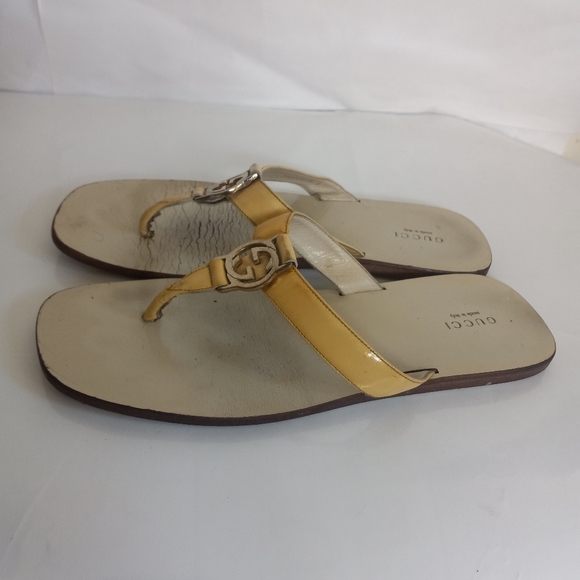 GUCCI VITTELO VERNICE interlocking patent sandals size 8B - Picture 14 of 16